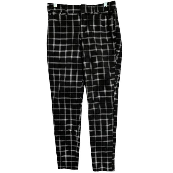 Old Navy Pixie Skinny Pants Women’s Black Plaid size 6 Stretch Office Career - Picture 1 of 6